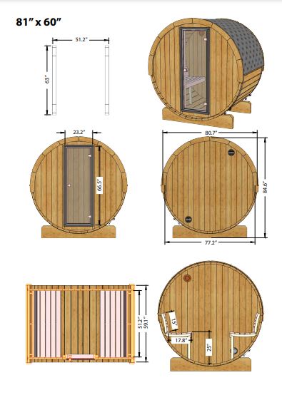 Forever Saunas Thermally Treated 2-Person Sauna - Ready to Ship!