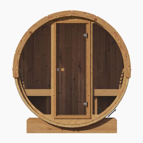 Forever Saunas Thermally Treated 4-Person Sauna With Full Front Glass View - Ready to Ship!